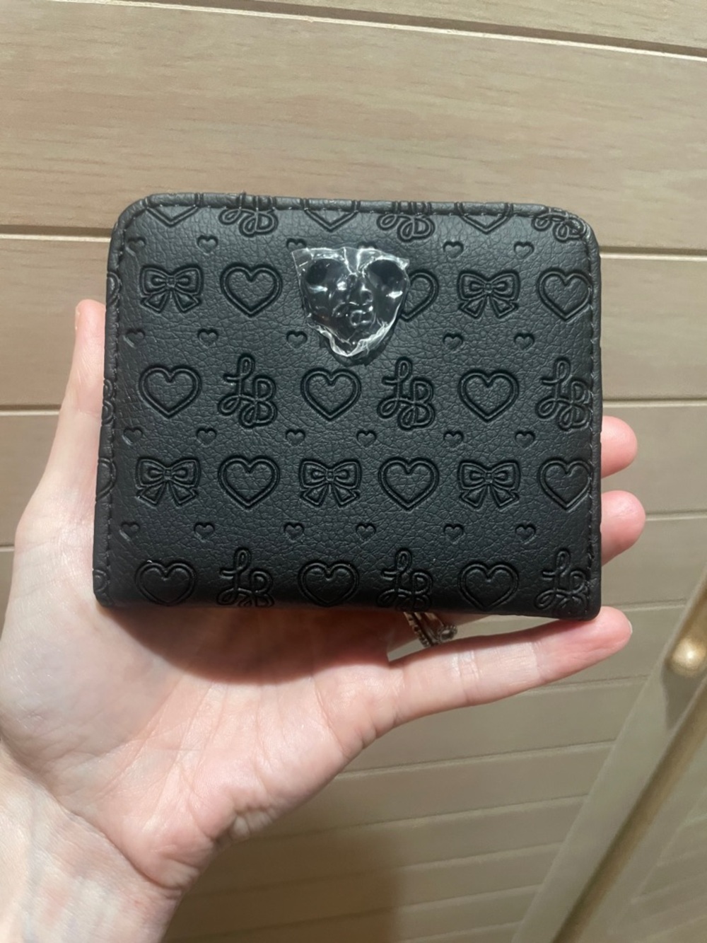 Betsey Johnson, Luv Betsey Black Embossed Bifold Wallet